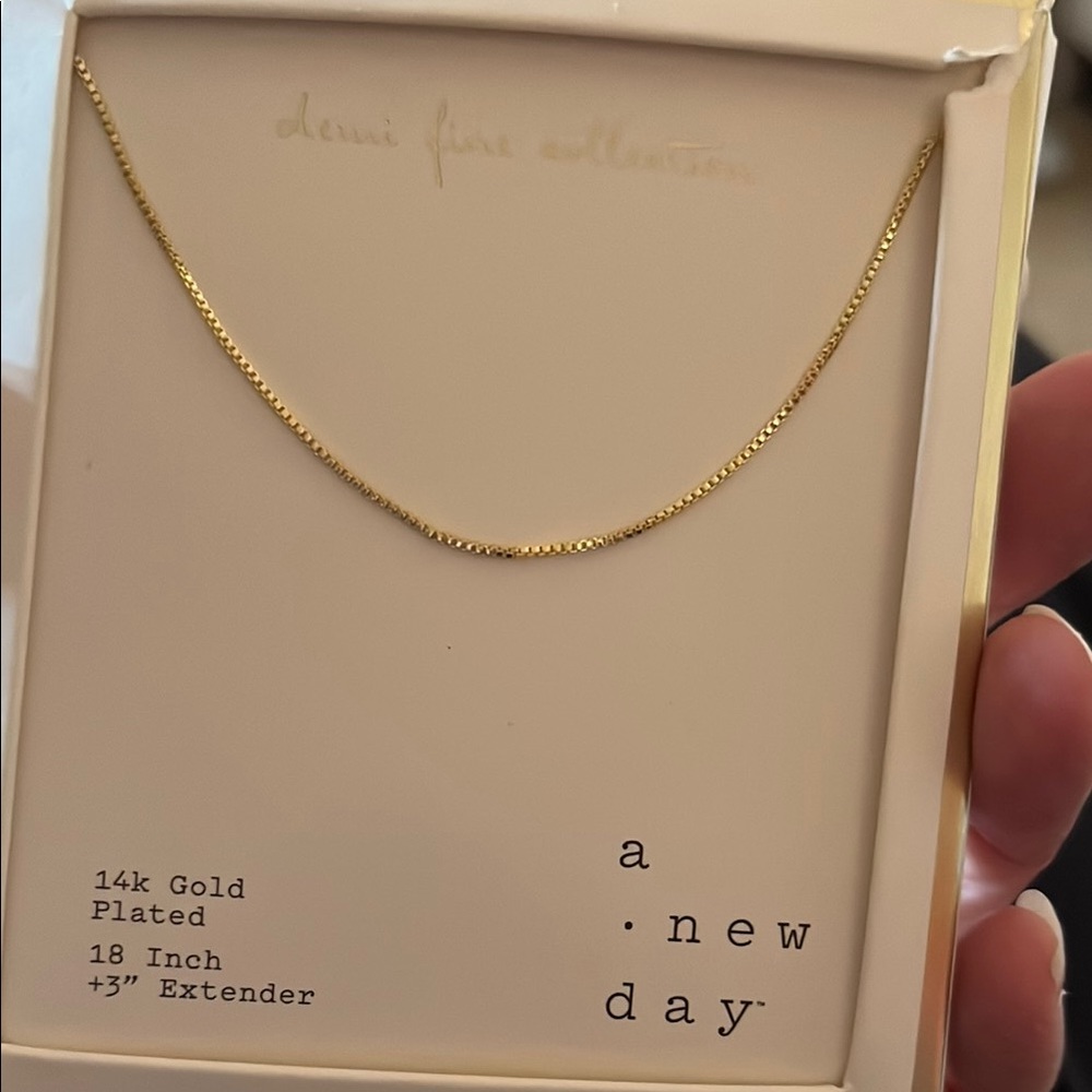 A New Day 14k Gold plated Minimalist Rope Necklace- Demi fine collection